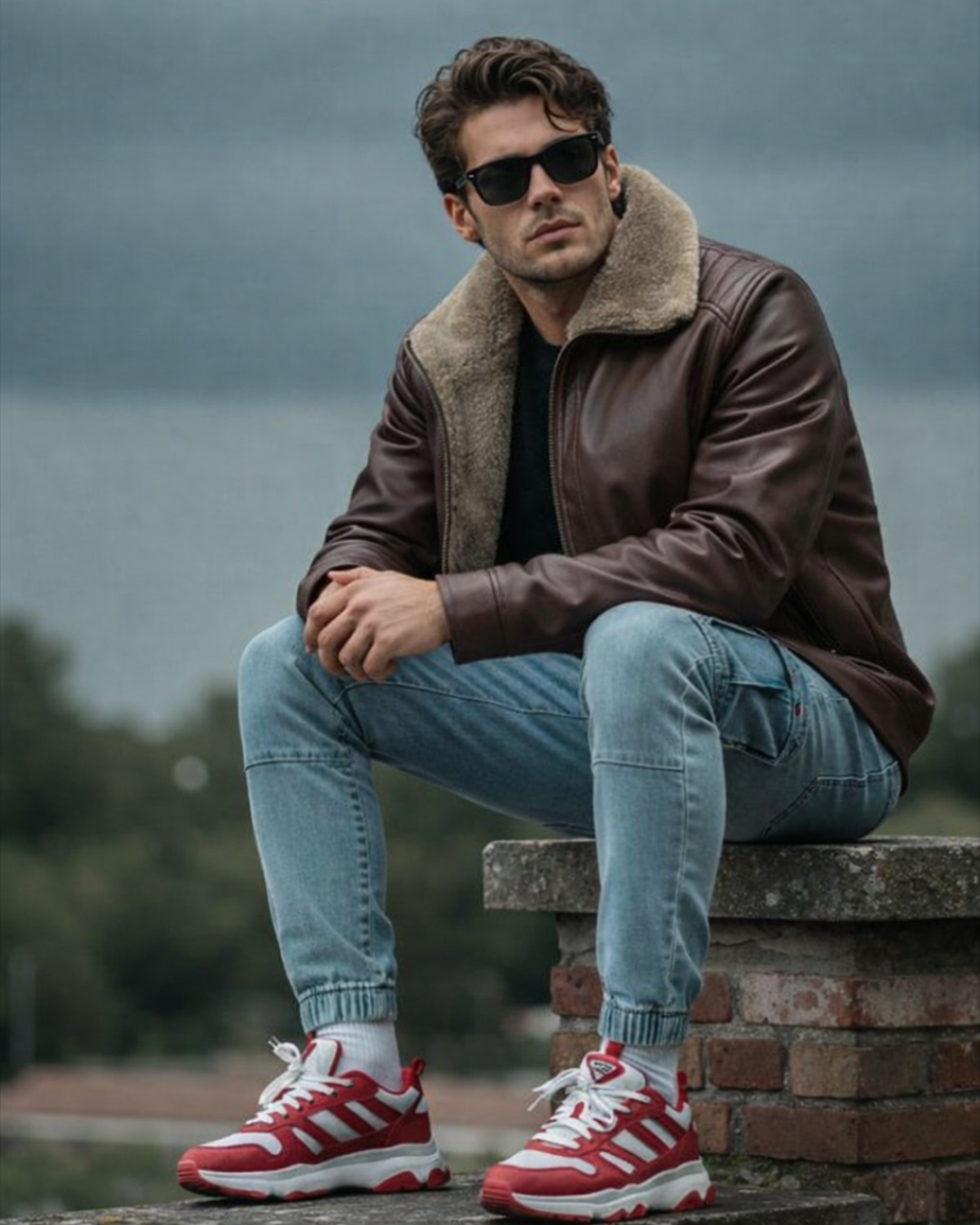Men's Leather Jacket - Bergen