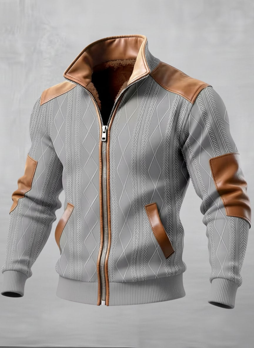 Men's Leather Jacket - Sjajeli