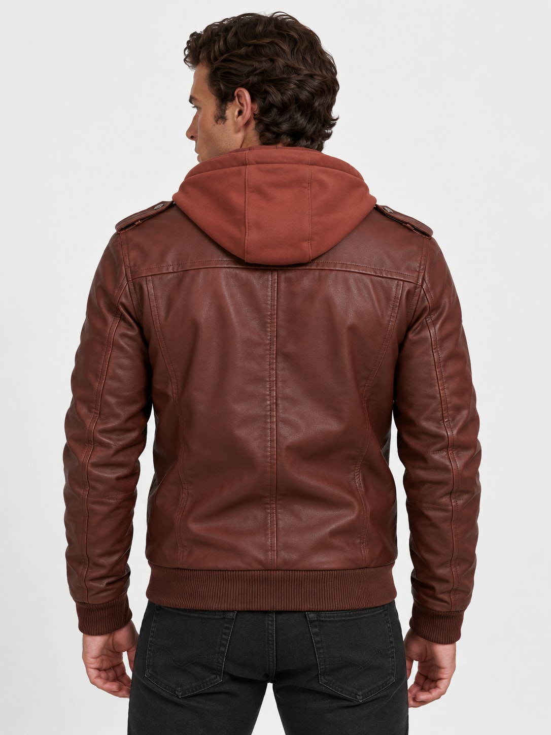 Men's Leather Jacket - Vanda + Free Wallet