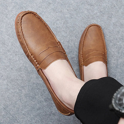 Corvane Faux Leather Loafers