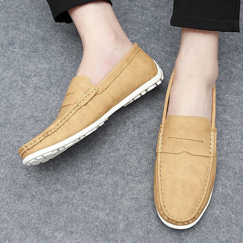 Corvane Faux Leather Loafers