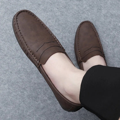 Corvane Faux Leather Loafers