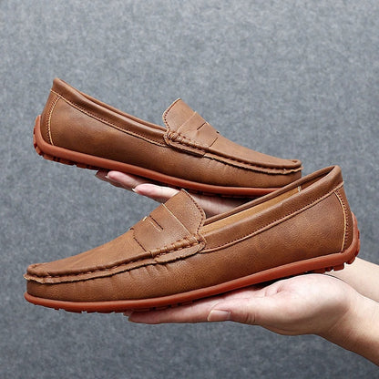 Corvane Faux Leather Loafers