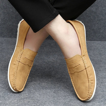 Corvane Faux Leather Loafers