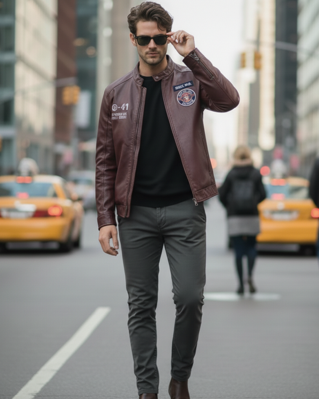 Men's Leather Jacket - Esrange
