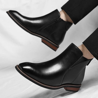 Cristiano Faux Leather Chelsea Boots